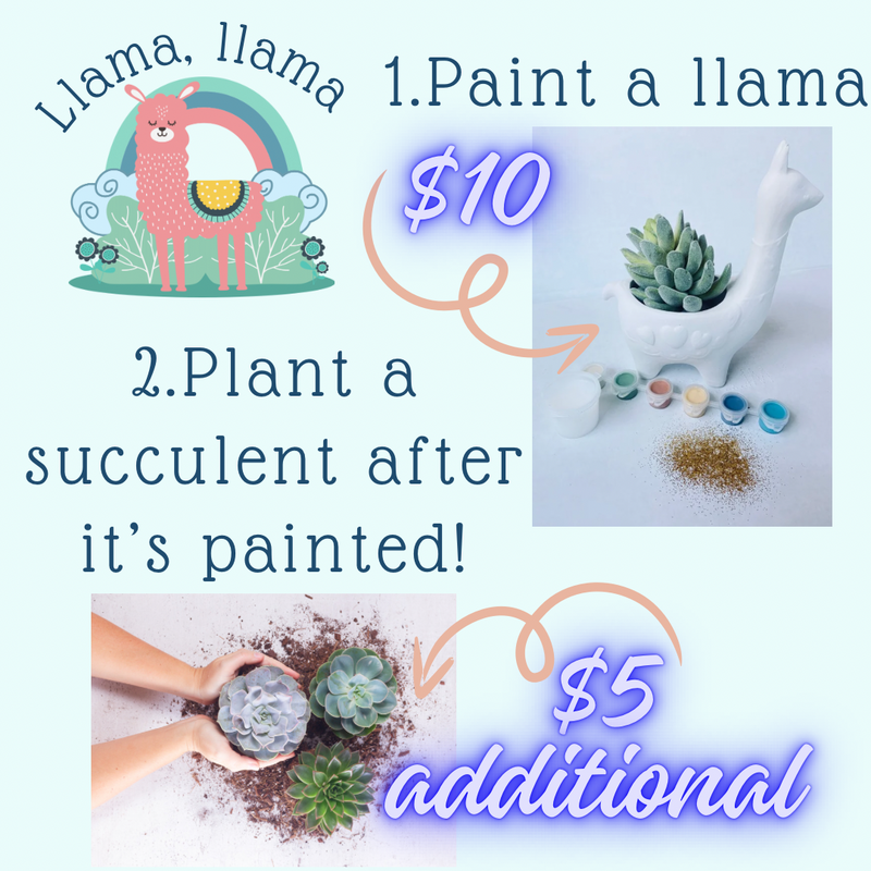 Llama Ceramic Planter